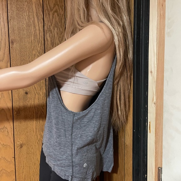 Lululemon" Grey Tank W Back Cut Out - Picture 9 of 16